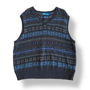 Polo by Ralph Lauren Vintage Mens Cotton Linen Silk Knit Vest Size XL Business‎